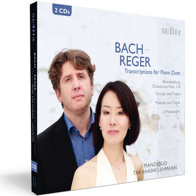 23445 - Bach-Reger Transcriptions for Piano Duet: Brandenburg Concertos Nos. 1-6 & Organ Works 